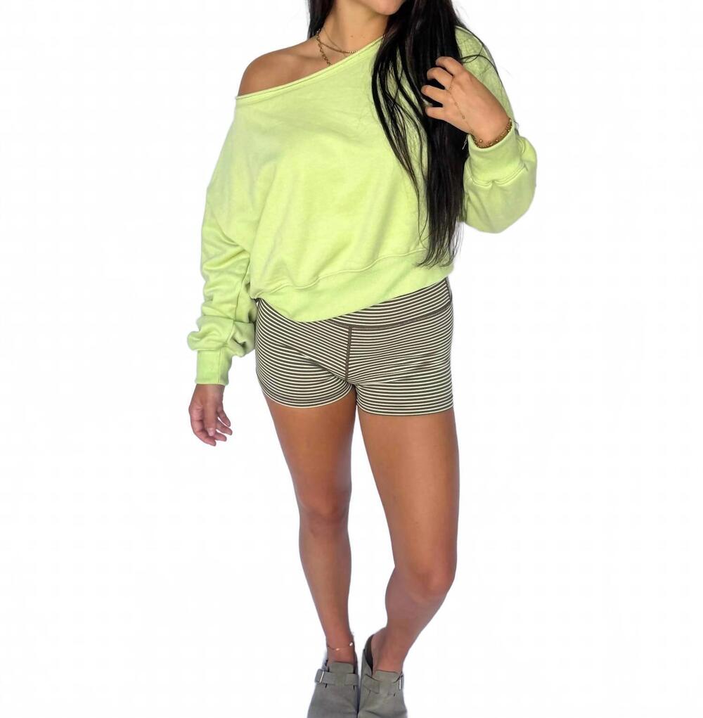 NEW PAPERMOON the cody drop shoulder sweatshirt in yellow